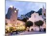 Evening, Piazza Ix Aprile, Torre Dell Orologio, Church of San Giuseppe, Taormina, Sicily, Italy-Martin Child-Mounted Photographic Print