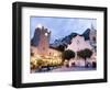 Evening, Piazza Ix Aprile, Torre Dell Orologio, Church of San Giuseppe, Taormina, Sicily, Italy-Martin Child-Framed Photographic Print