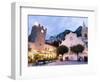 Evening, Piazza Ix Aprile, Torre Dell Orologio, Church of San Giuseppe, Taormina, Sicily, Italy-Martin Child-Framed Photographic Print