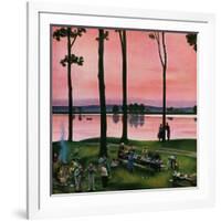 "Evening Picnic", August 18, 1951-John Falter-Framed Giclee Print