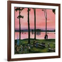 "Evening Picnic", August 18, 1951-John Falter-Framed Giclee Print