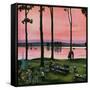 "Evening Picnic", August 18, 1951-John Falter-Framed Stretched Canvas