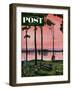 "Evening Picnic" Saturday Evening Post Cover, August 18, 1951-John Falter-Framed Giclee Print