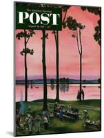 "Evening Picnic" Saturday Evening Post Cover, August 18, 1951-John Falter-Mounted Giclee Print