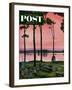 "Evening Picnic" Saturday Evening Post Cover, August 18, 1951-John Falter-Framed Giclee Print