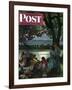 "Evening Picnic," Saturday Evening Post Cover, June 4, 1949-John Falter-Framed Giclee Print