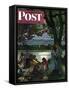 "Evening Picnic," Saturday Evening Post Cover, June 4, 1949-John Falter-Framed Stretched Canvas