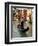 Evening Picture of a Gondolier on the Grand Canal, Venice, Veneto, Italy, Europe-Peter Richardson-Framed Premium Photographic Print