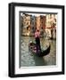 Evening Picture of a Gondolier on the Grand Canal, Venice, Veneto, Italy, Europe-Peter Richardson-Framed Premium Photographic Print