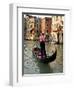Evening Picture of a Gondolier on the Grand Canal, Venice, Veneto, Italy, Europe-Peter Richardson-Framed Premium Photographic Print