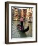 Evening Picture of a Gondolier on the Grand Canal, Venice, Veneto, Italy, Europe-Peter Richardson-Framed Photographic Print