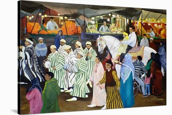 Evening Pocession, Marrakech-Jeanne Maze-Stretched Canvas
