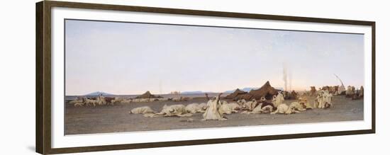 Evening Prayer in the Sahara, 1863-Gustave Guillaumet-Framed Giclee Print