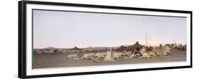 Evening Prayer in the Sahara, 1863-Gustave Guillaumet-Framed Giclee Print