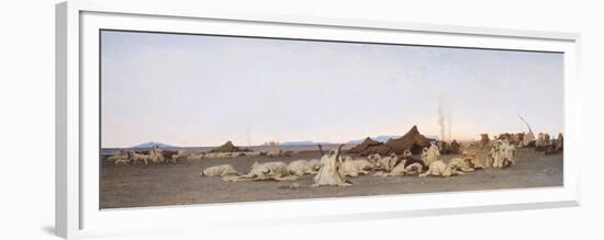 Evening Prayer in the Sahara, 1863-Gustave Guillaumet-Framed Giclee Print