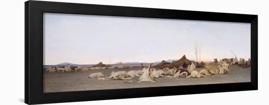 Evening Prayer in the Sahara, 1863-Gustave Guillaumet-Framed Giclee Print