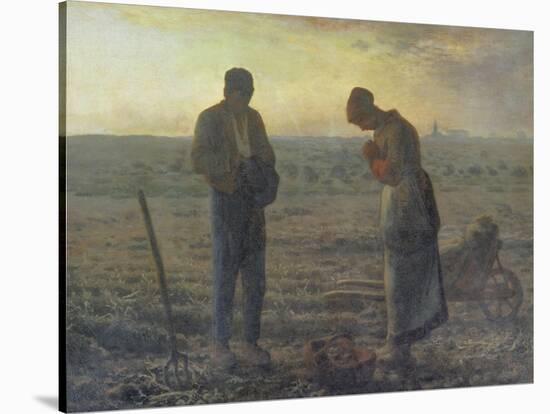 Evening Prayer (L'Angélus), 1857/59-Jean-François Millet-Stretched Canvas