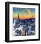 Evening Promenade-Vincent van Gogh-Framed Art Print