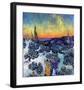 Evening Promenade-Vincent van Gogh-Framed Art Print