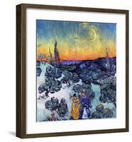 Evening Promenade-Vincent van Gogh-Framed Art Print