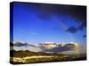 Evening rainbow over Frigiliana and Nerja, Malaga Province, Andalucia, Spain-Panoramic Images-Stretched Canvas