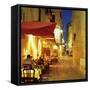 Evening Restaurant Scene in Haute Ville, Bonifacio, South Corsica, Corsica, France, Europe-Stuart Black-Framed Stretched Canvas