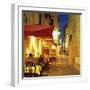 Evening Restaurant Scene in Haute Ville, Bonifacio, South Corsica, Corsica, France, Europe-Stuart Black-Framed Photographic Print