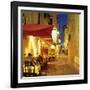 Evening Restaurant Scene in Haute Ville, Bonifacio, South Corsica, Corsica, France, Europe-Stuart Black-Framed Photographic Print