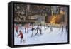 Evening, Rockerfeller Ice Rink, New York-Andrew Macara-Framed Stretched Canvas
