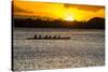 Evening Rowing in the Bay of Apia, Upolu, Samoa, South Pacific, Pacific-Michael Runkel-Stretched Canvas