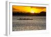 Evening Rowing in the Bay of Apia, Upolu, Samoa, South Pacific, Pacific-Michael Runkel-Framed Photographic Print