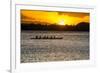 Evening Rowing in the Bay of Apia, Upolu, Samoa, South Pacific, Pacific-Michael Runkel-Framed Photographic Print