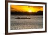 Evening Rowing in the Bay of Apia, Upolu, Samoa, South Pacific, Pacific-Michael Runkel-Framed Photographic Print