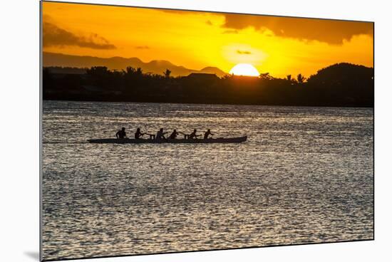 Evening Rowing in the Bay of Apia, Upolu, Samoa, South Pacific, Pacific-Michael Runkel-Mounted Photographic Print