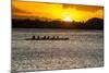 Evening Rowing in the Bay of Apia, Upolu, Samoa, South Pacific, Pacific-Michael Runkel-Mounted Photographic Print