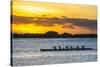 Evening Rowing in the Bay of Apia, Upolu, Samoa, South Pacific, Pacific-Michael Runkel-Stretched Canvas