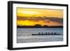 Evening Rowing in the Bay of Apia, Upolu, Samoa, South Pacific, Pacific-Michael Runkel-Framed Photographic Print