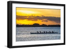 Evening Rowing in the Bay of Apia, Upolu, Samoa, South Pacific, Pacific-Michael Runkel-Framed Photographic Print