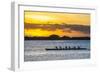 Evening Rowing in the Bay of Apia, Upolu, Samoa, South Pacific, Pacific-Michael Runkel-Framed Photographic Print