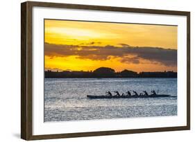 Evening Rowing in the Bay of Apia, Upolu, Samoa, South Pacific, Pacific-Michael Runkel-Framed Photographic Print