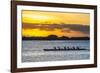 Evening Rowing in the Bay of Apia, Upolu, Samoa, South Pacific, Pacific-Michael Runkel-Framed Photographic Print