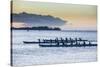 Evening Rowing in the Bay of Apia, Upolu, Samoa, South Pacific, Pacific-Michael Runkel-Stretched Canvas