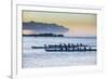 Evening Rowing in the Bay of Apia, Upolu, Samoa, South Pacific, Pacific-Michael Runkel-Framed Photographic Print