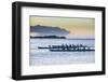 Evening Rowing in the Bay of Apia, Upolu, Samoa, South Pacific, Pacific-Michael Runkel-Framed Photographic Print