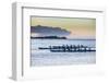 Evening Rowing in the Bay of Apia, Upolu, Samoa, South Pacific, Pacific-Michael Runkel-Framed Photographic Print