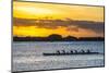 Evening Rowing in the Bay of Apia, Upolu, Samoa, South Pacific, Pacific-Michael Runkel-Mounted Photographic Print