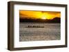 Evening Rowing in the Bay of Apia, Upolu, Samoa, South Pacific, Pacific-Michael Runkel-Framed Photographic Print