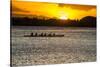 Evening Rowing in the Bay of Apia, Upolu, Samoa, South Pacific-Michael Runkel-Stretched Canvas