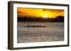 Evening Rowing in the Bay of Apia, Upolu, Samoa, South Pacific-Michael Runkel-Framed Photographic Print