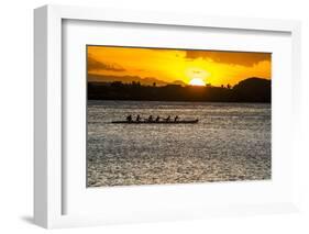 Evening Rowing in the Bay of Apia, Upolu, Samoa, South Pacific-Michael Runkel-Framed Photographic Print